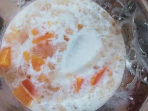 女神甜品♛牛奶木瓜桃胶银耳羹的做法 步骤5