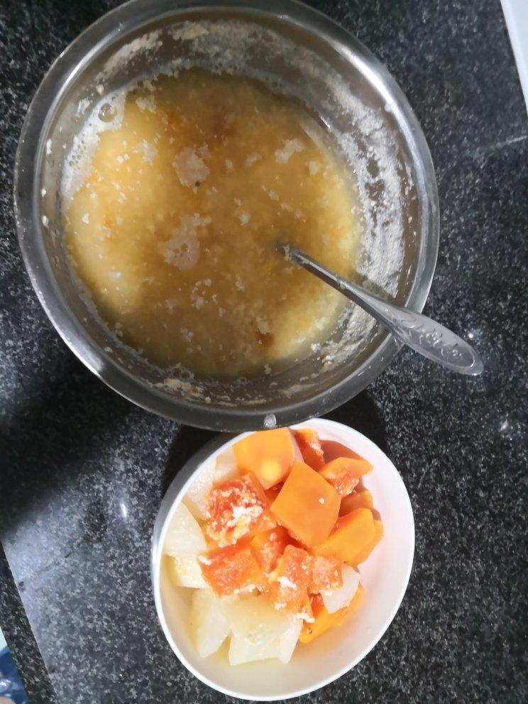 鲜奶木瓜炖雪梨