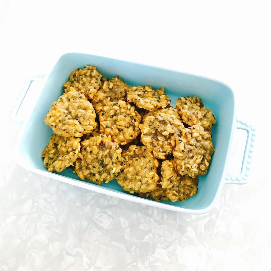 黑芝麻燕麦高纤饼干（无添加，另含植物油减脂配方）