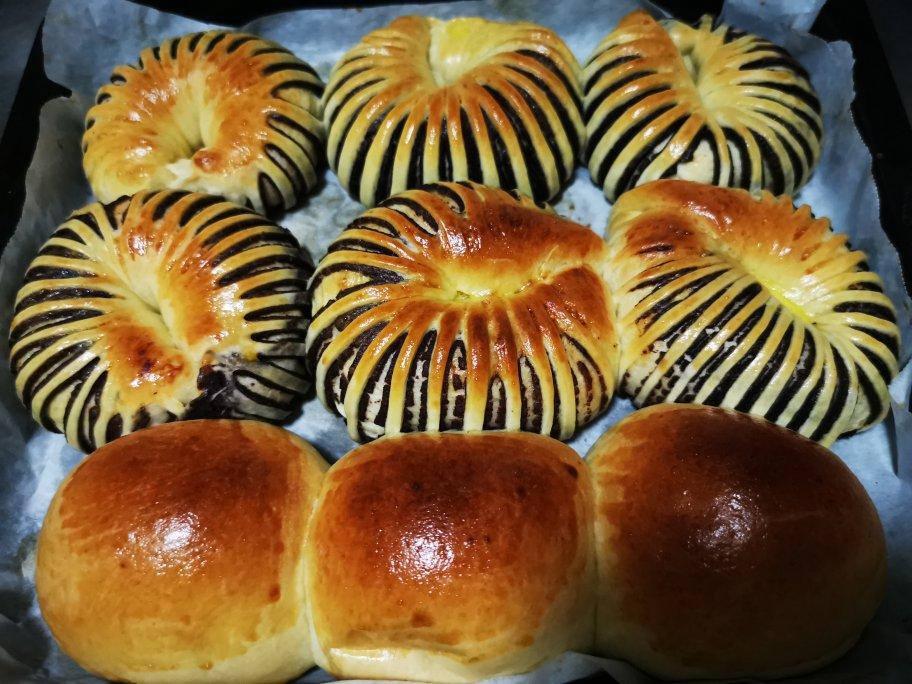 香软的红豆沙面包圈～淡奶油直接法