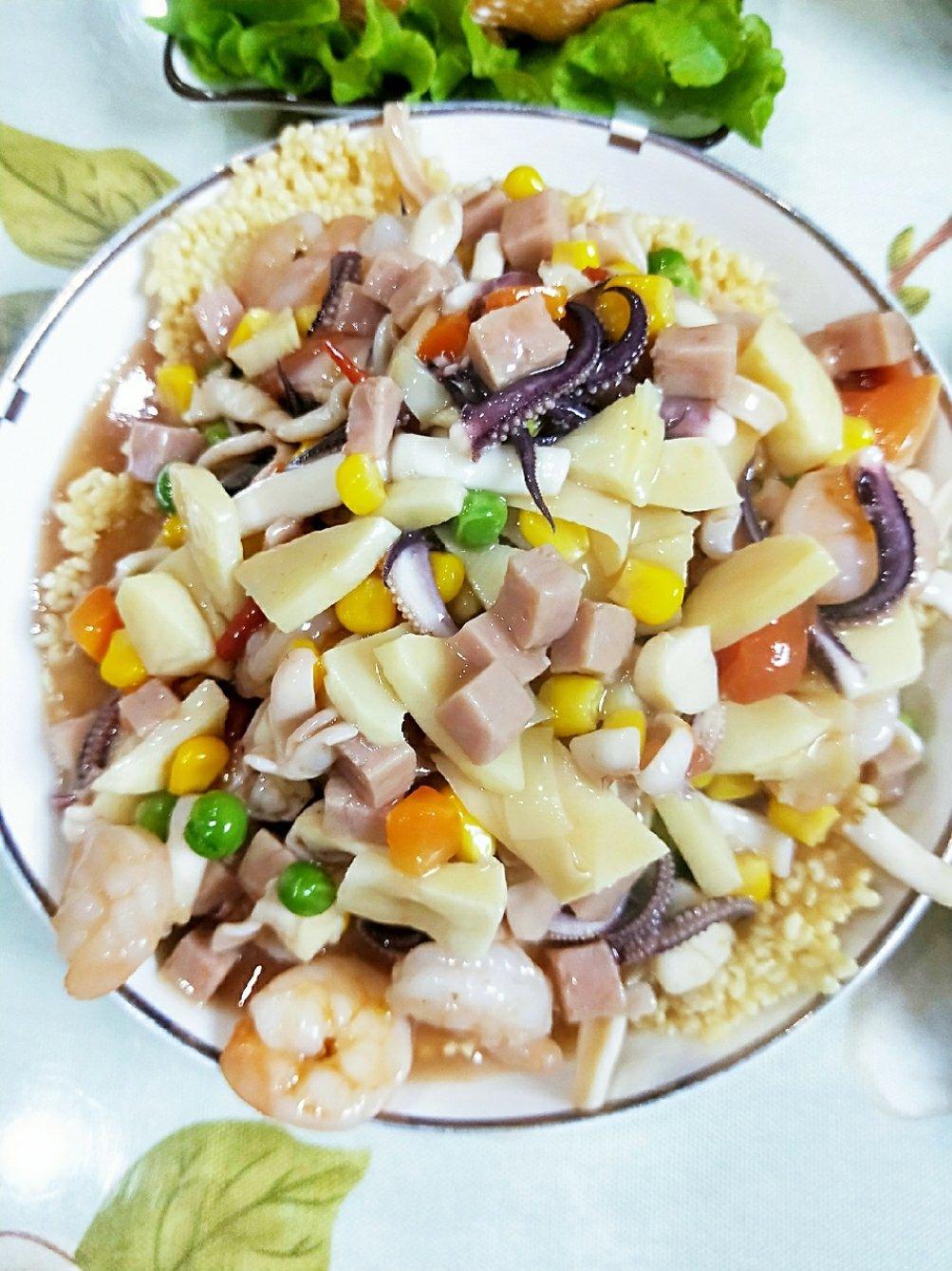 海鲜锅巴-2019年夜饭【曼食慢语】