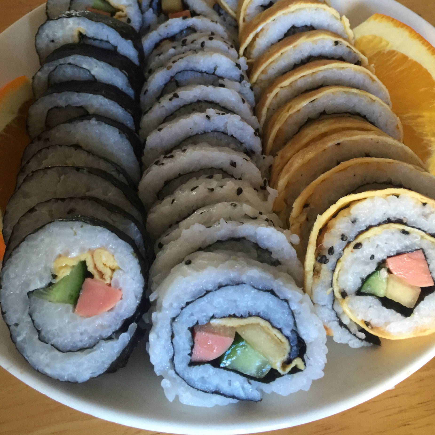 姜汤面or鲅鱼饺做的花式寿司