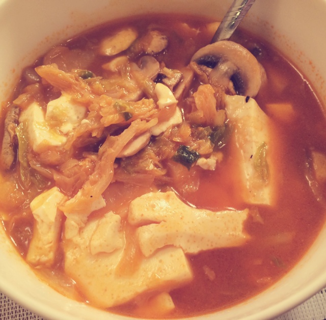 辣白菜豆腐汤