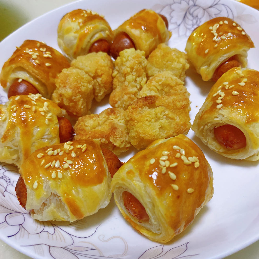 快手早餐：手抓饼变可颂面包（空气炸锅）
