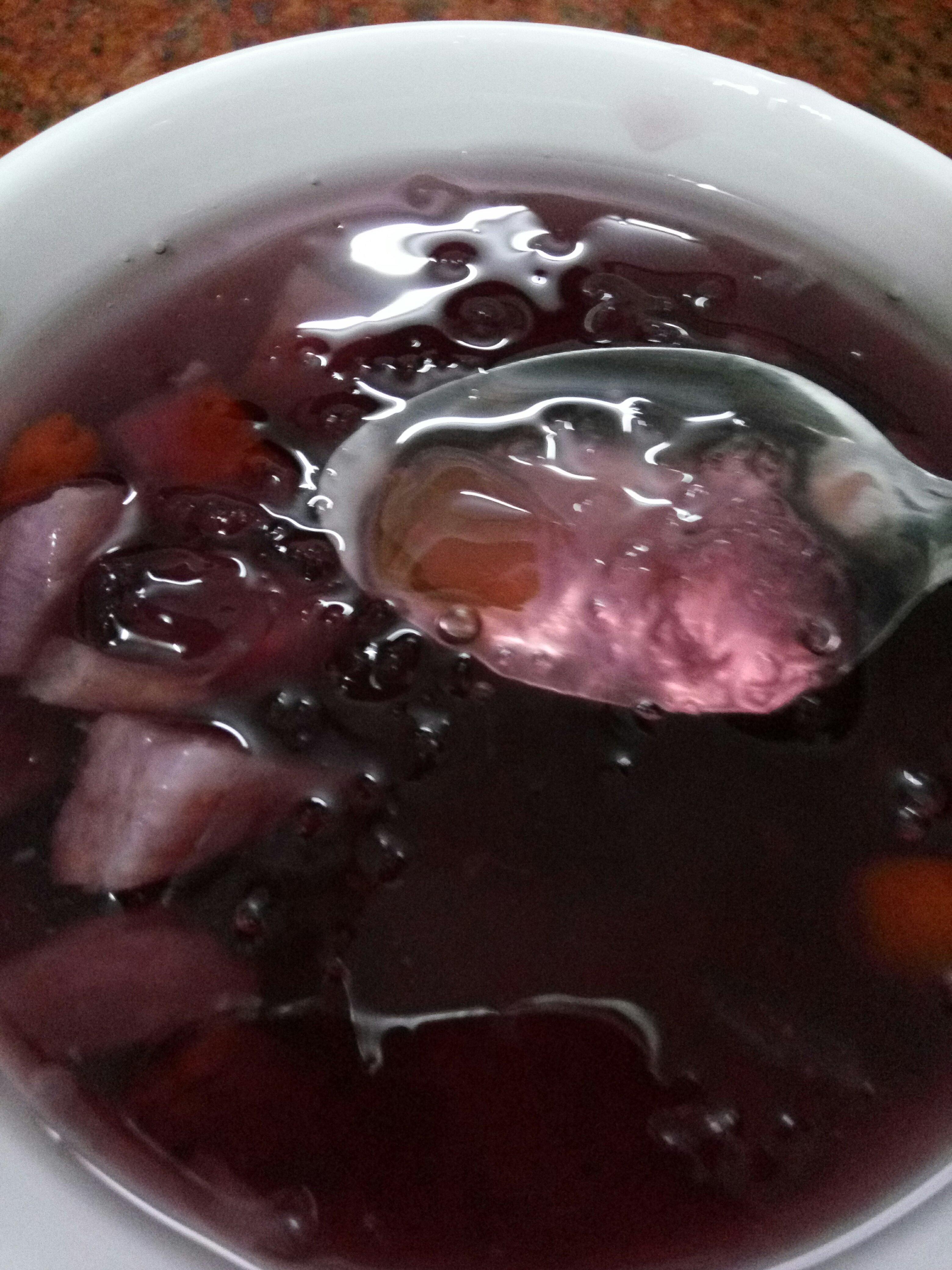 桃胶雪燕皂角米炖紫薯的做法 步骤5
