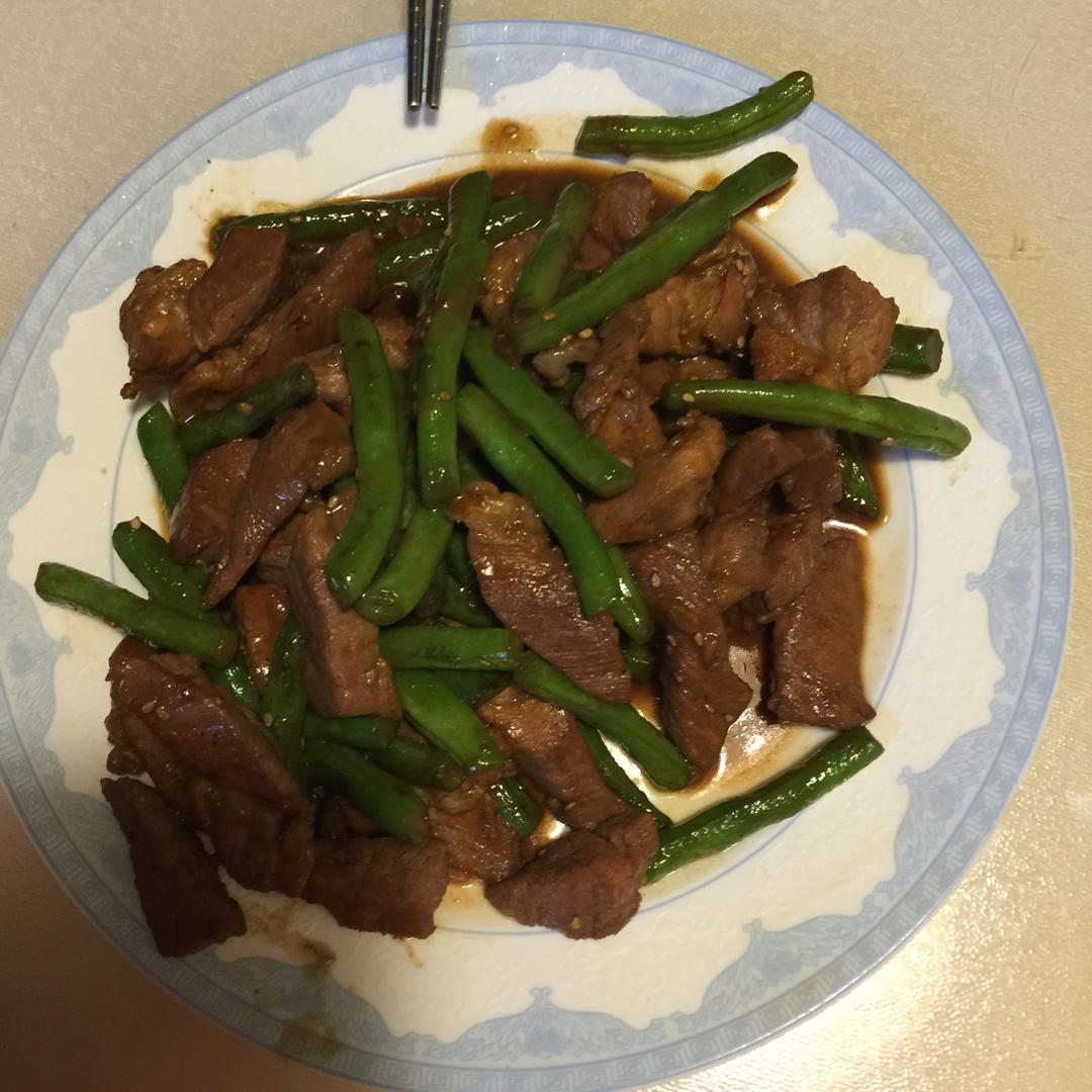 豆角炒肉丝
