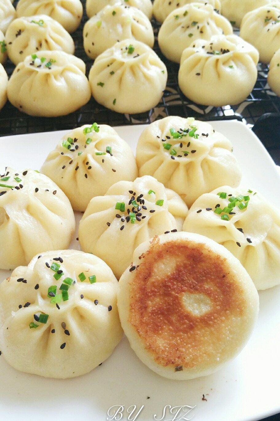 纯肉生煎包