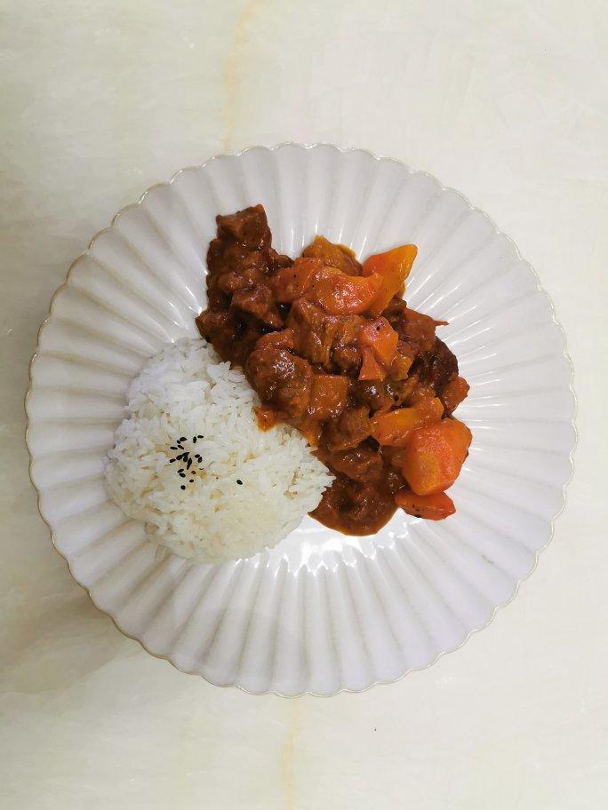 番茄红烩牛肉饭