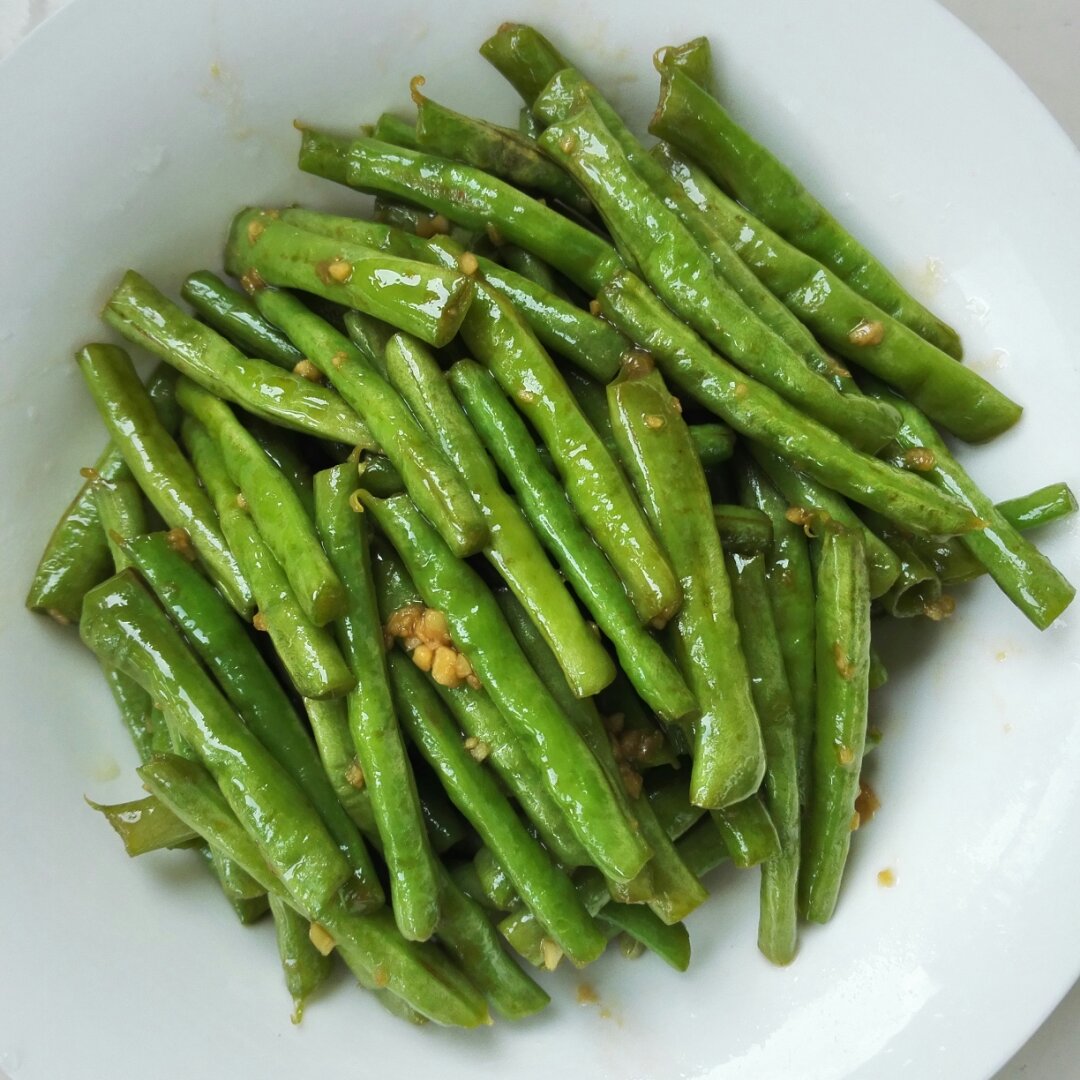 蒜蓉豇豆～～素菜也可以很美味！