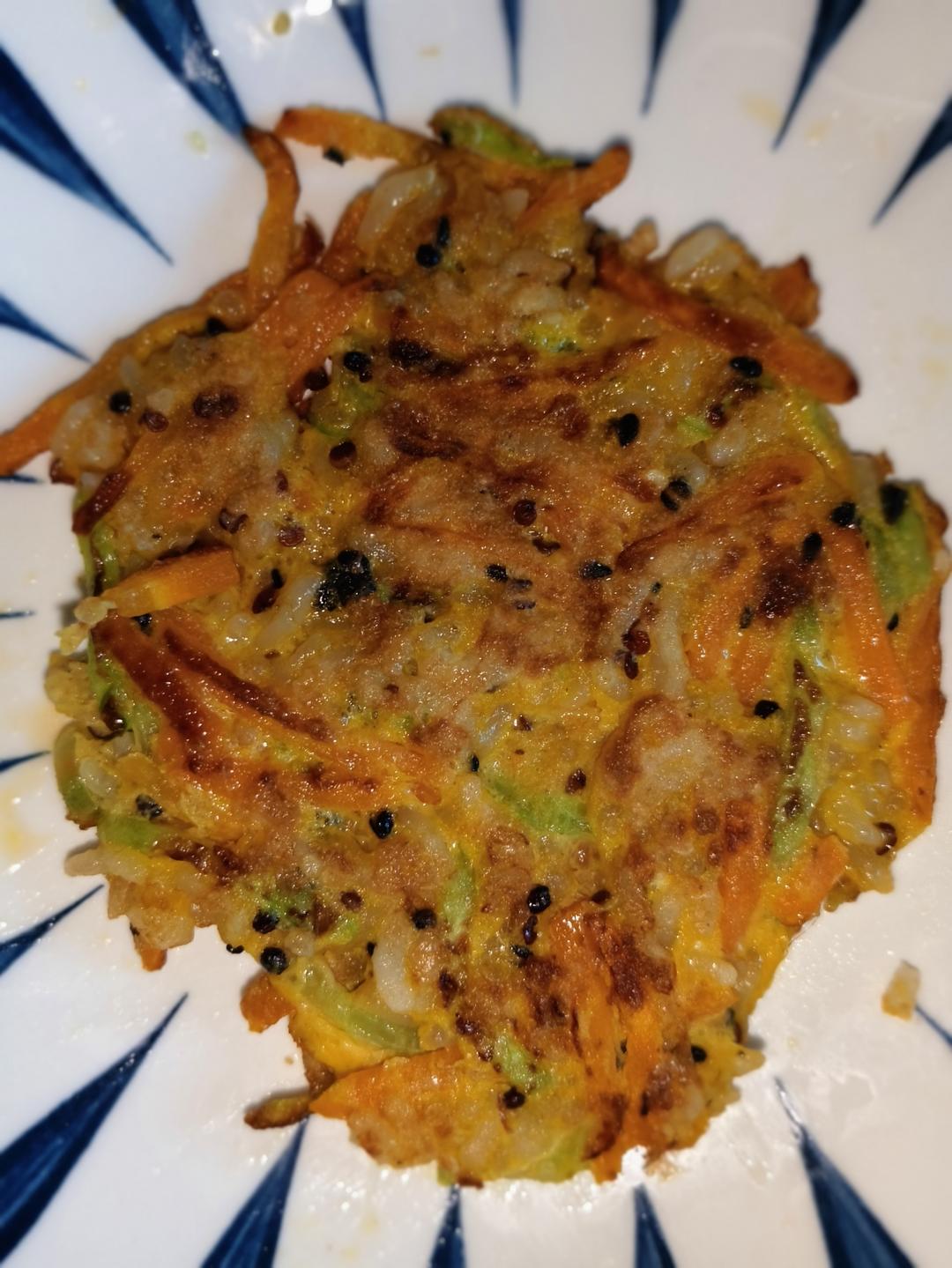 香煎黄金饼（剩饭新吃法）