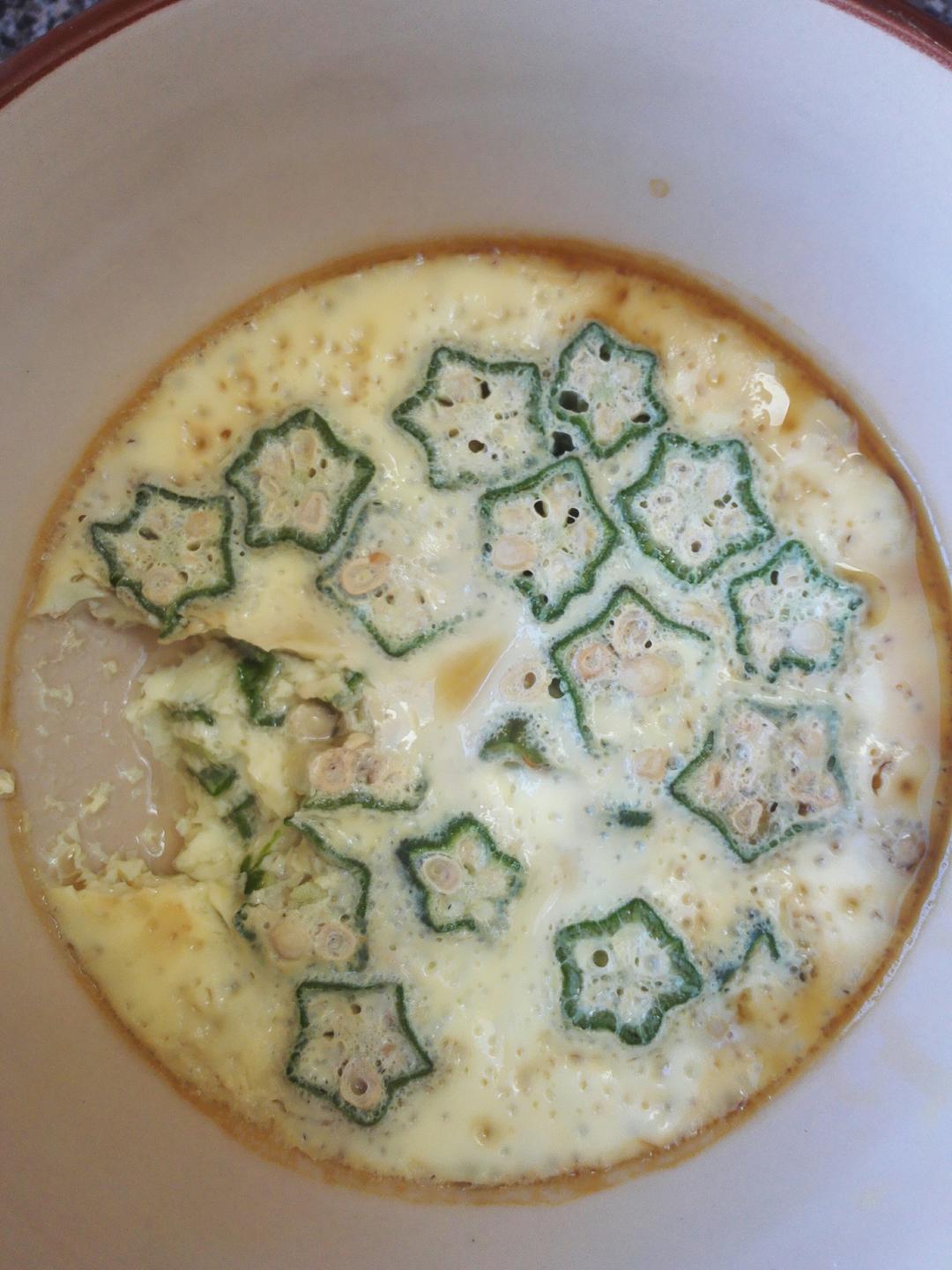 颜值控-做一朵开在碗里的花秋葵蒸水蛋
