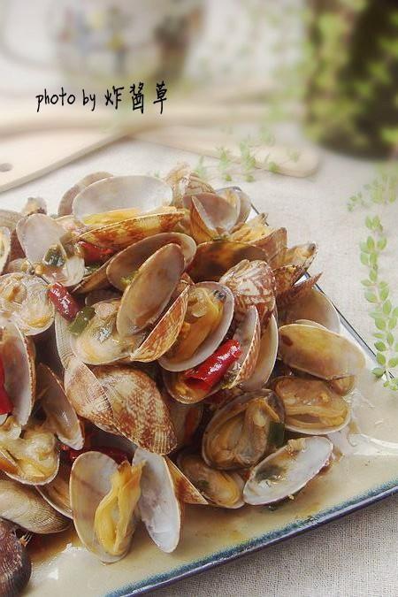 爆炒花蚬的做法