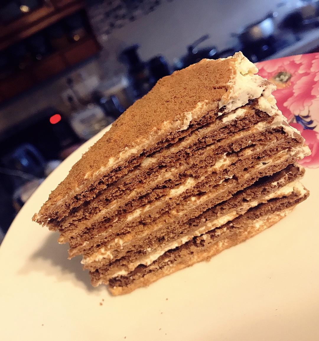 俄罗斯蜂蜜千层提拉米苏（巧克力味）