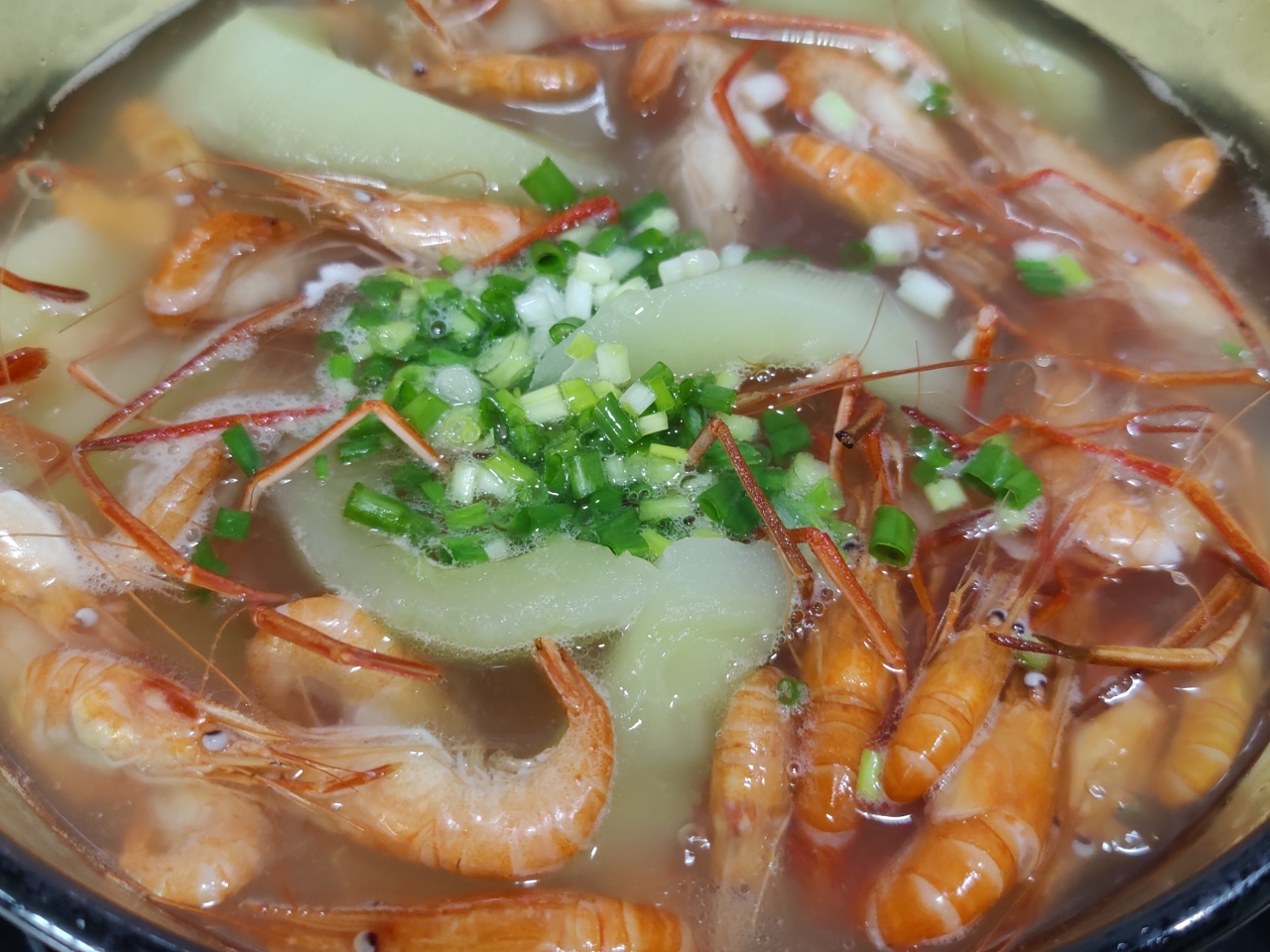 老黄瓜虾🦐汤的做法