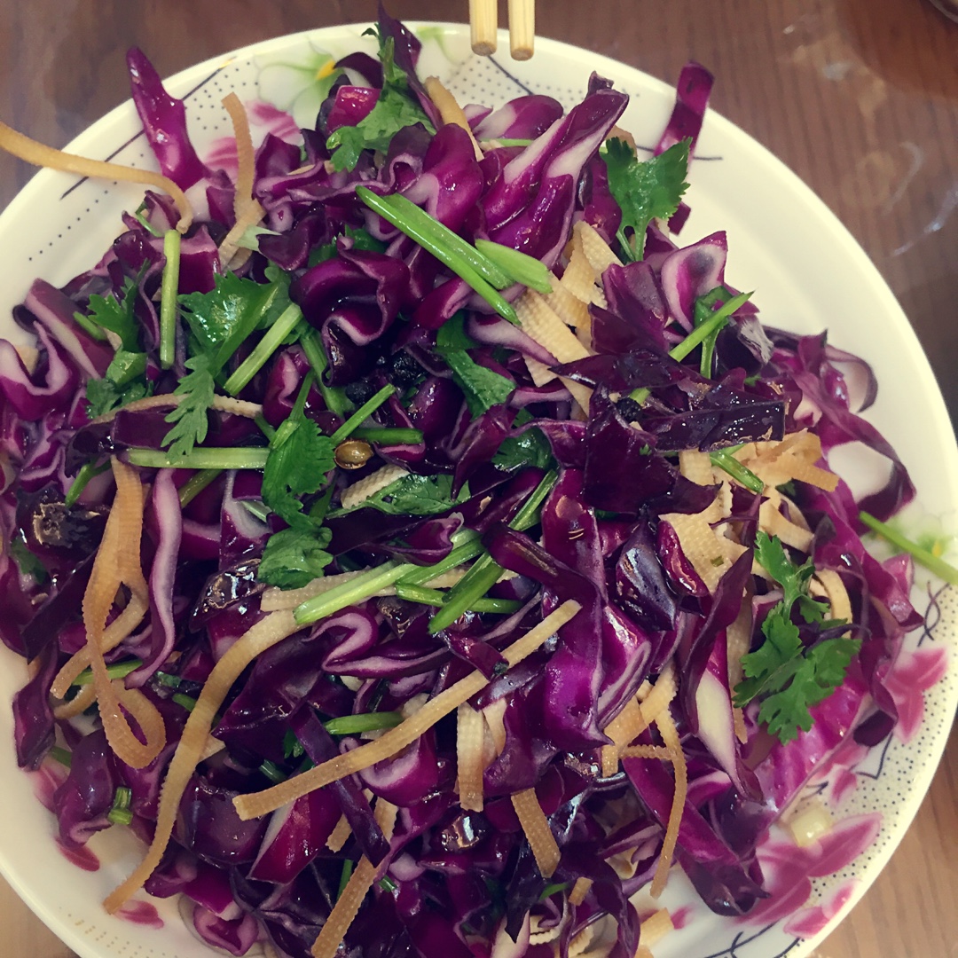 紫甘蓝拌豆腐丝