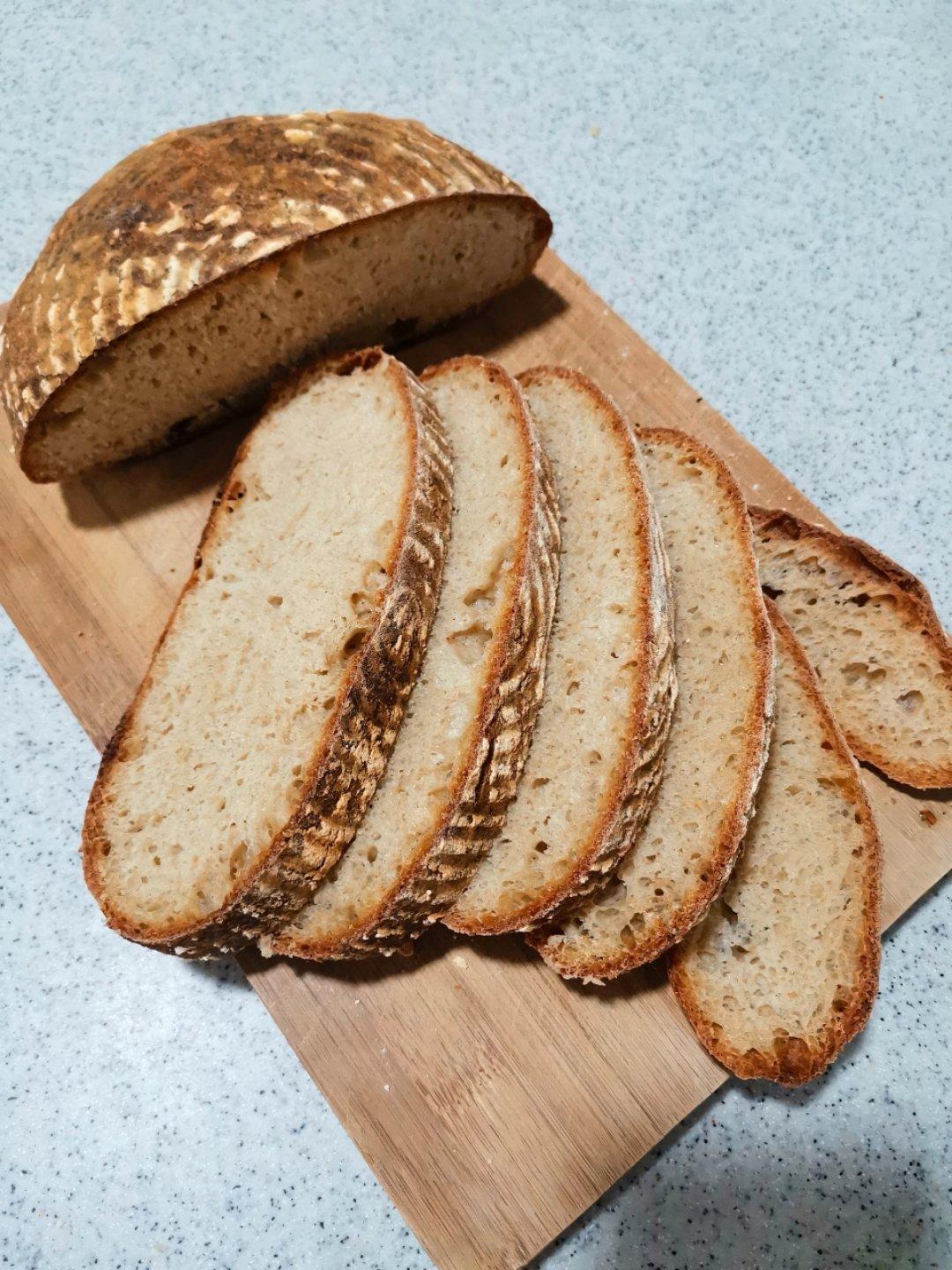 天然酵种50%全麦欧包