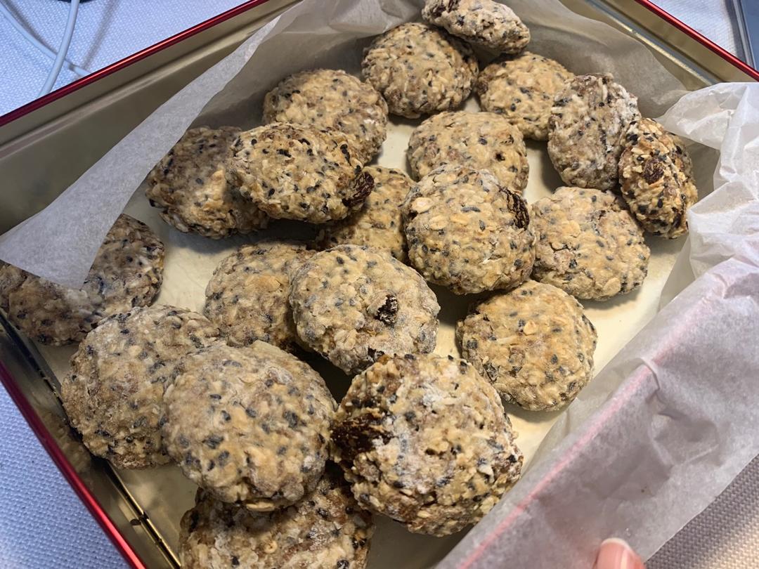 （不喜欢勿尝试 口感偏硬）少糖无油低脂全麦燕麦代餐饼干