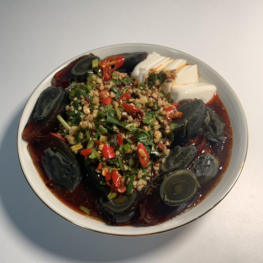 好吃爽口的皮蛋豆腐