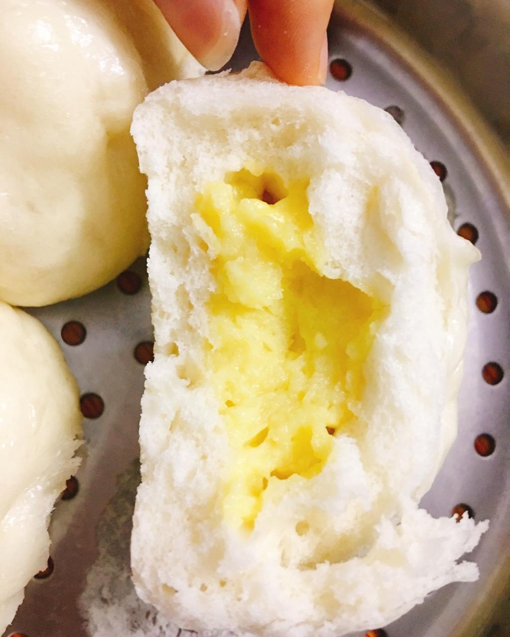 自制无油奶黄包