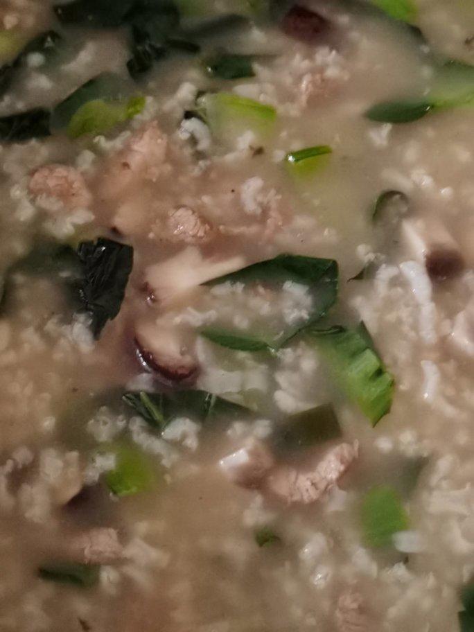 青菜瘦肉粥