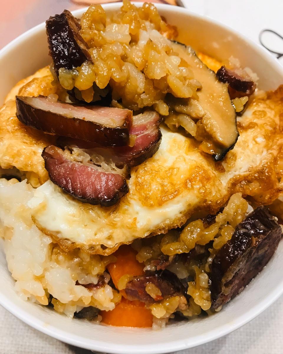 电饭锅版腊肉饭