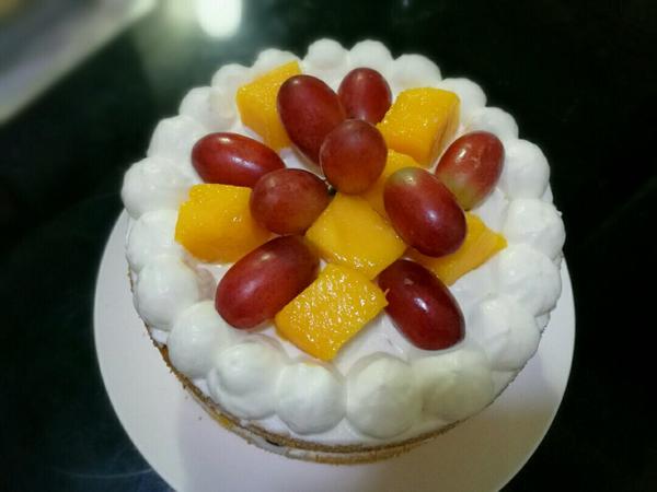 【零失败】不会裱花没关系的水果裸蛋糕 芒果裸蛋糕 完美戚风胚