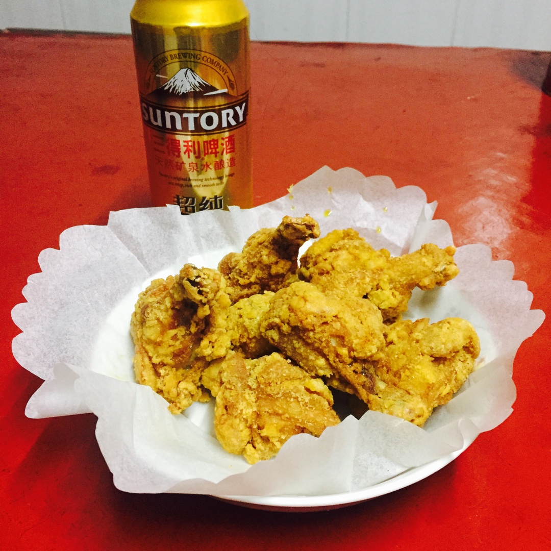 小小小菊花做的啤酒和炸鸡