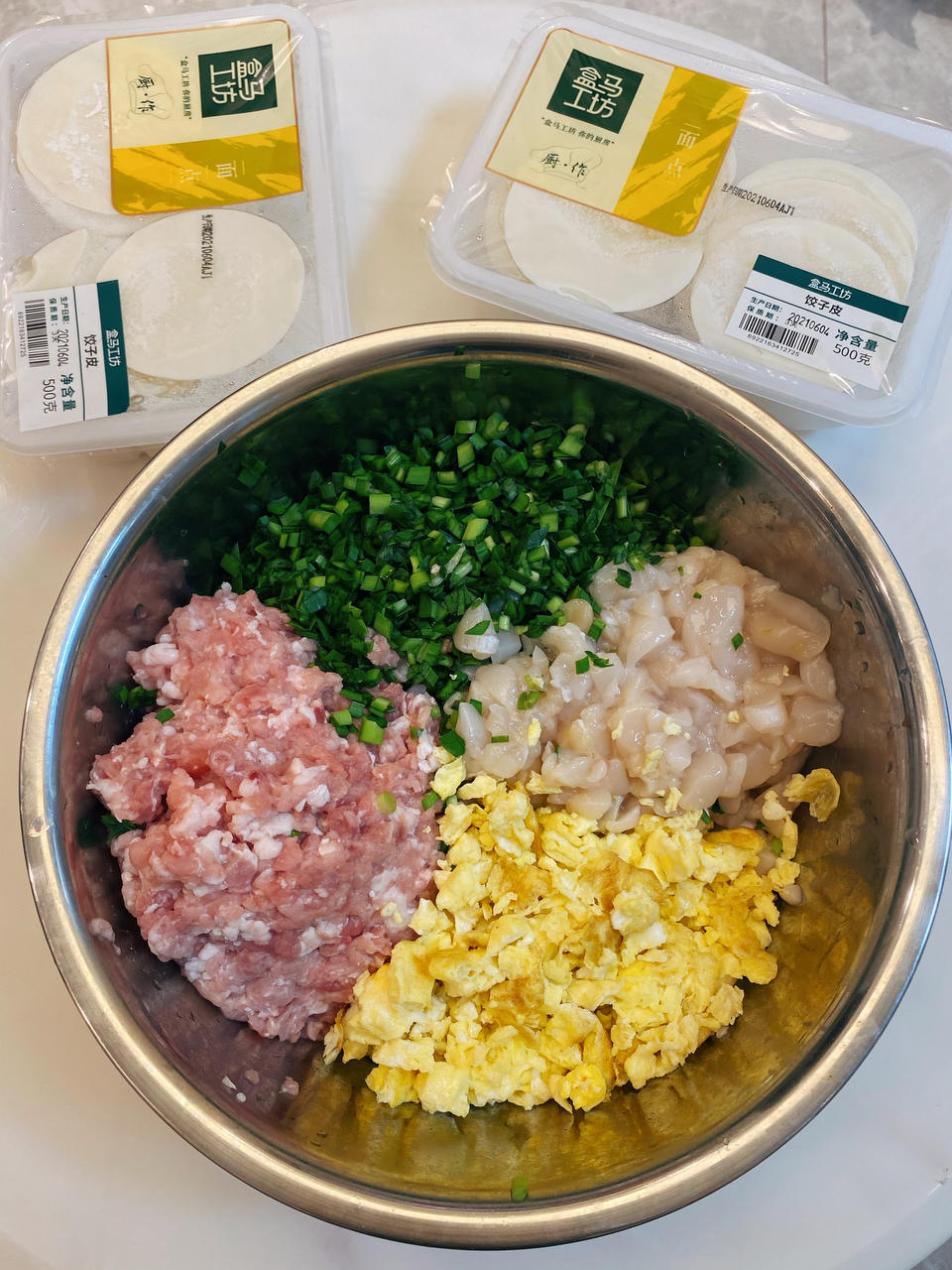 韭菜扇贝丁饺子