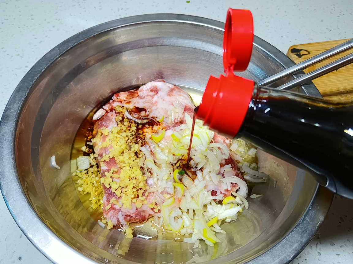 煎藕盒～韭菜肉馅的做法 步骤5