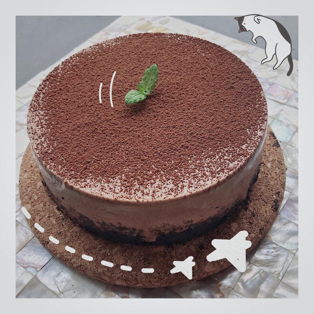 小楚没在听做的可可粉慕斯蛋糕6寸(步骤清晰)