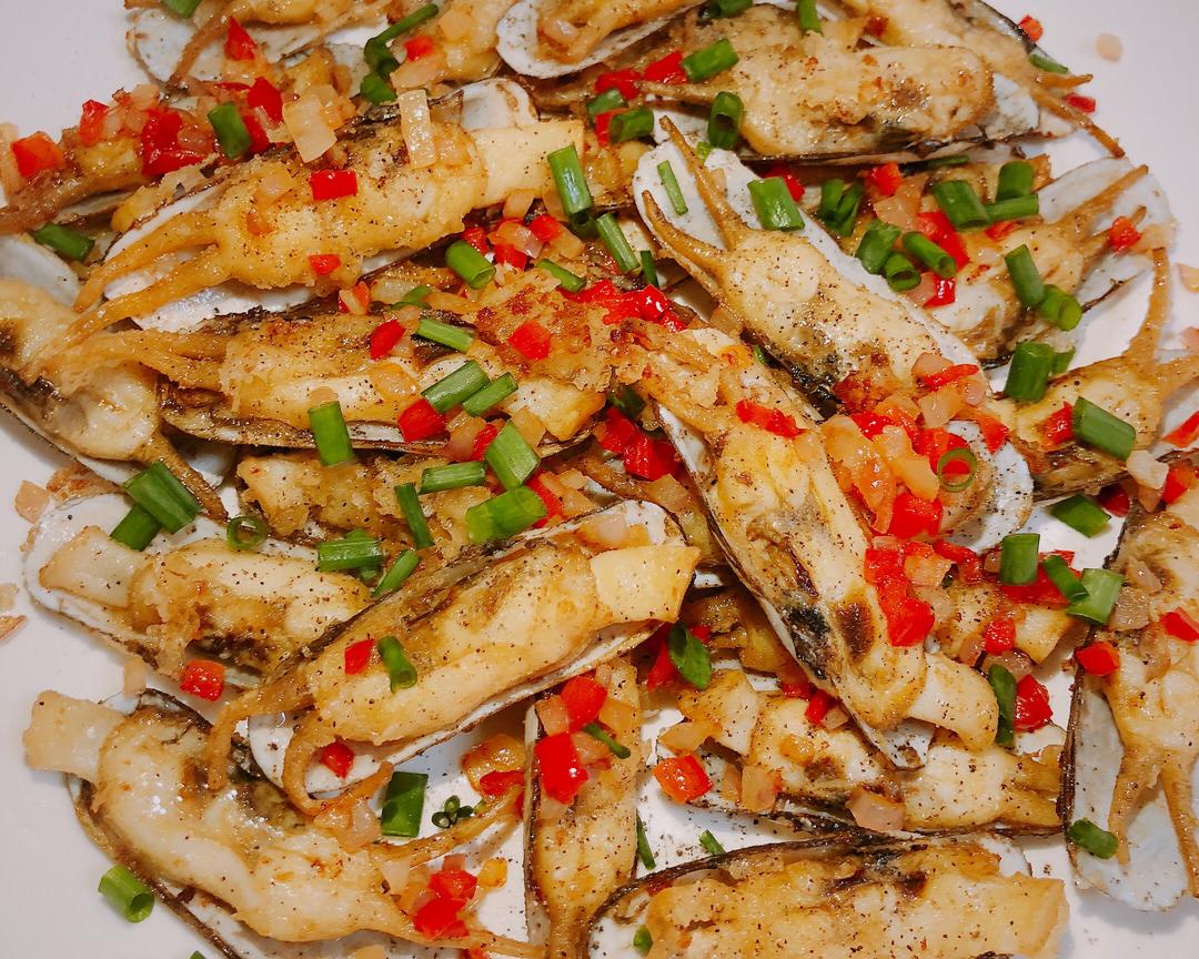 椒盐蛏的做法 步骤8