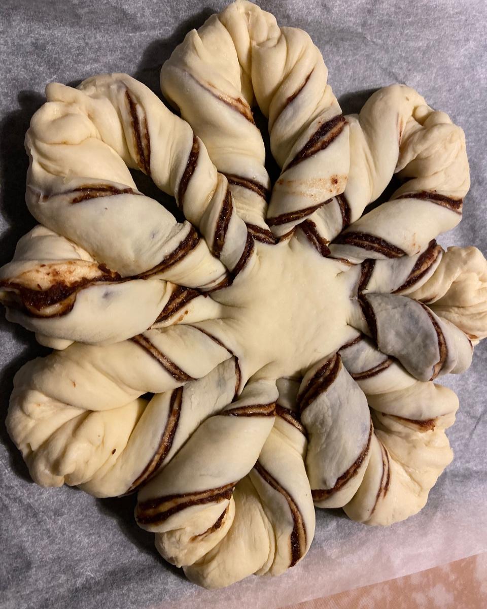 美善版-圣诞雪花豆沙面包