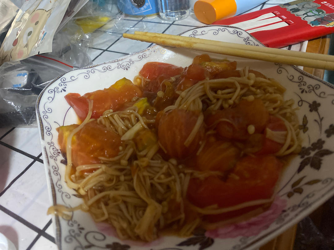 低脂低卡～营养又下饭的番茄金针菇