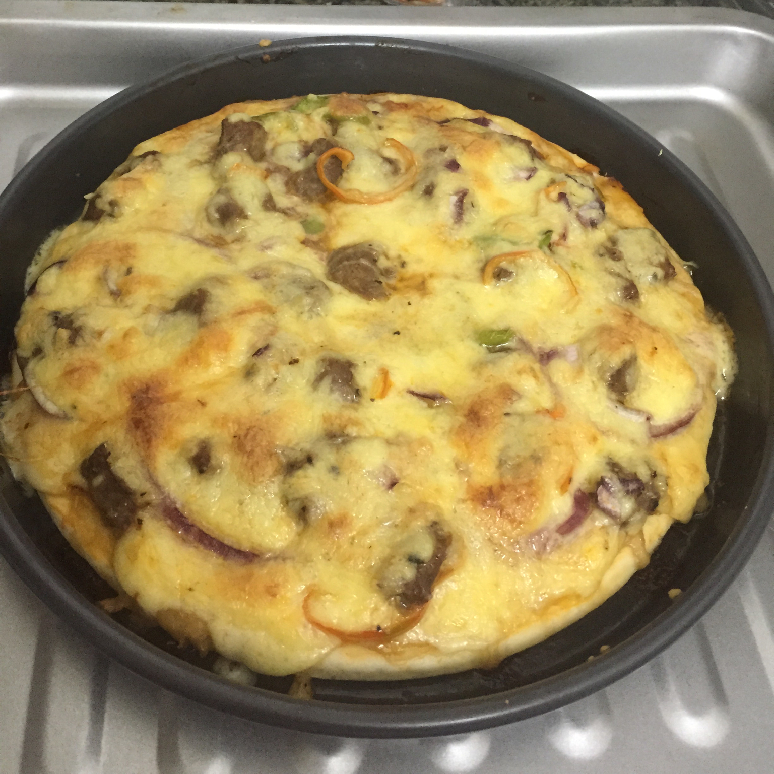 黑胡椒牛肉披萨