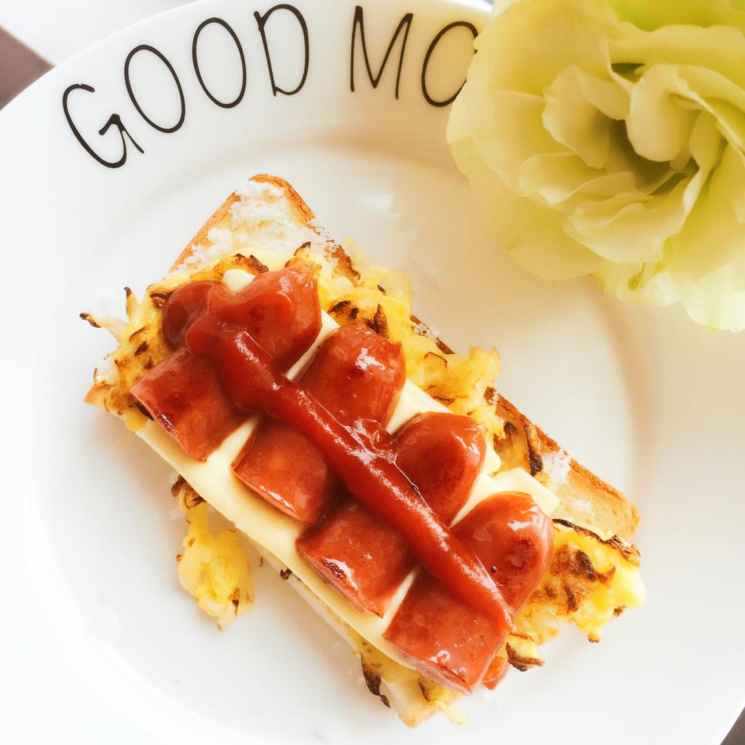 <韩国街边小吃同款>韩式早餐三明治