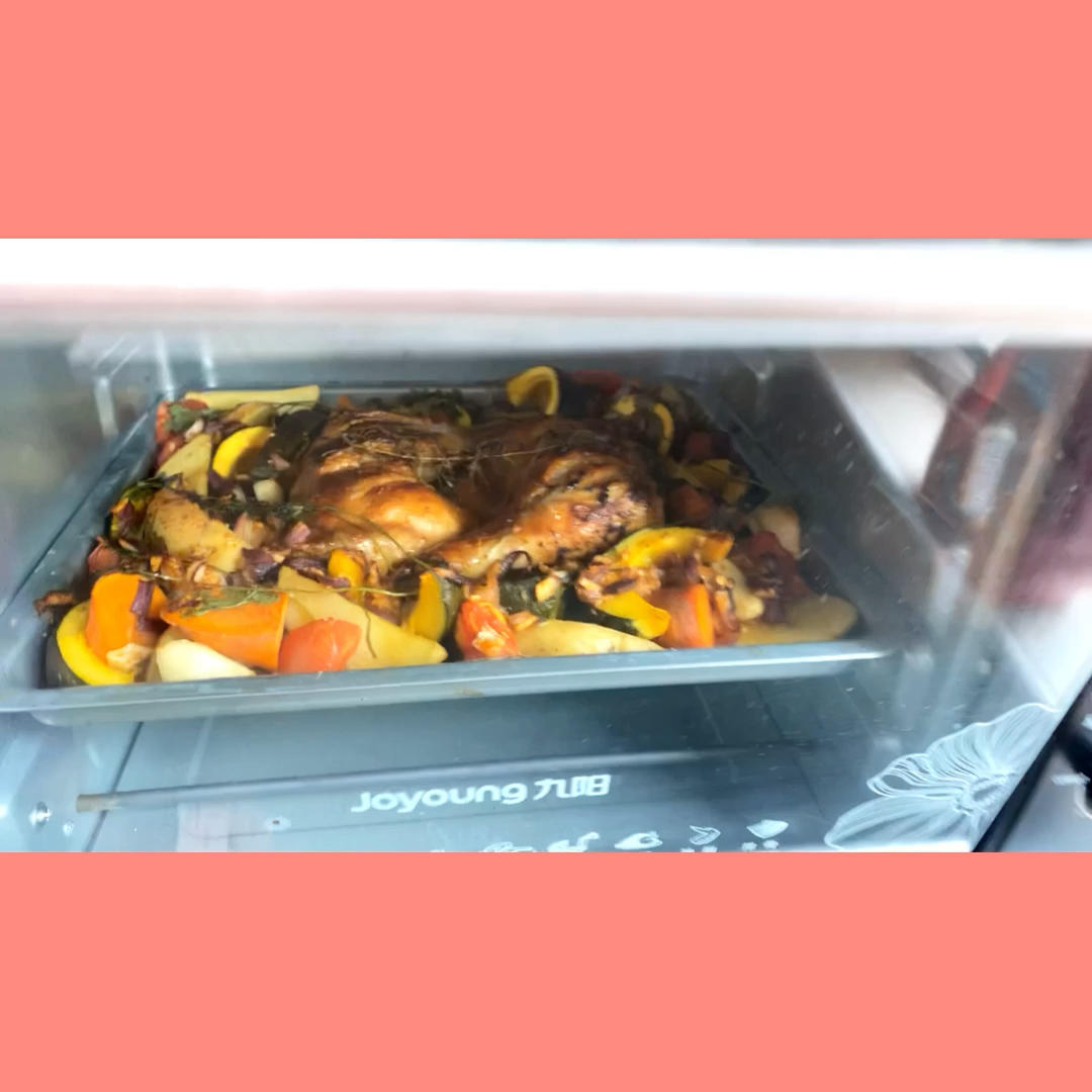 罗勒杂蔬烤手枪腿