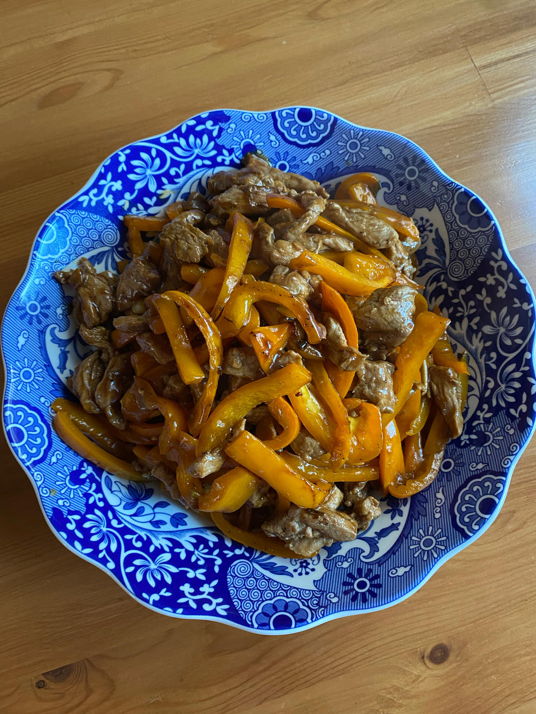 黑椒猪柳配青椒