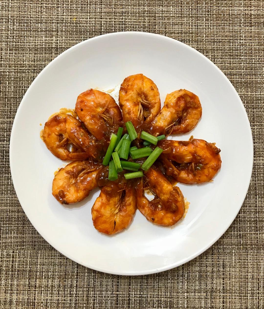 【中餐厅】晓明的即兴茄汁大虾『多图详解』