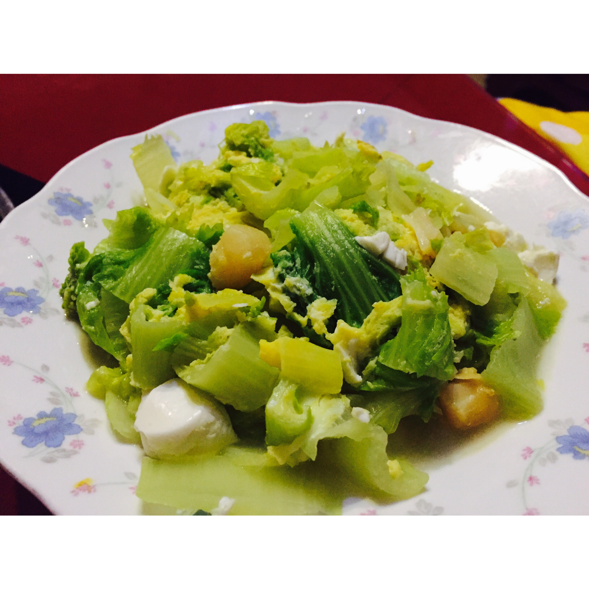 素赛螃蟹----干贝白菜滑蛋