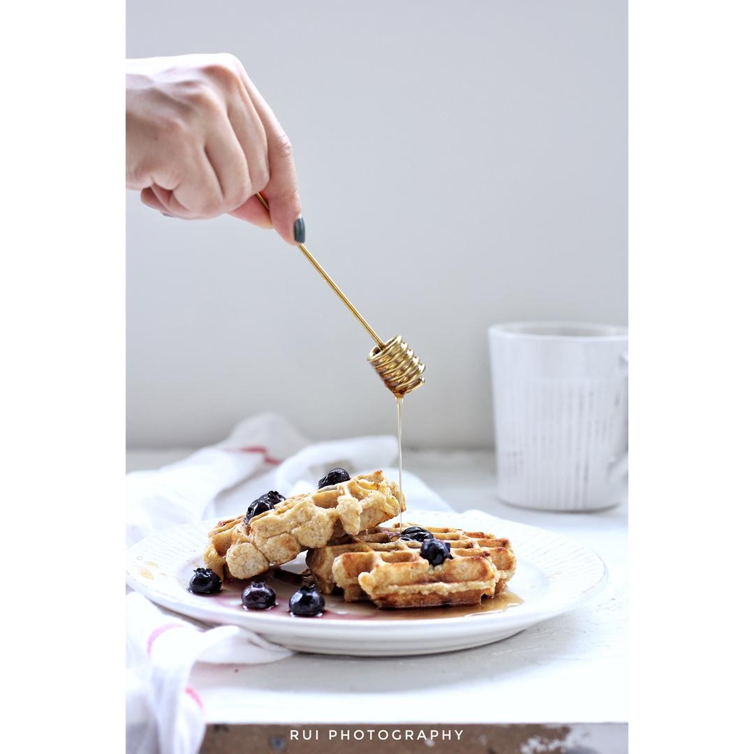 香蕉燕麦全麦松饼、华夫饼