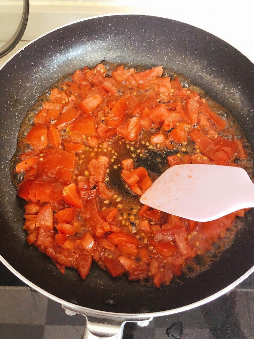 酸酸辣辣杏鲍菇鸡肉花菜“饭”的做法 步骤2