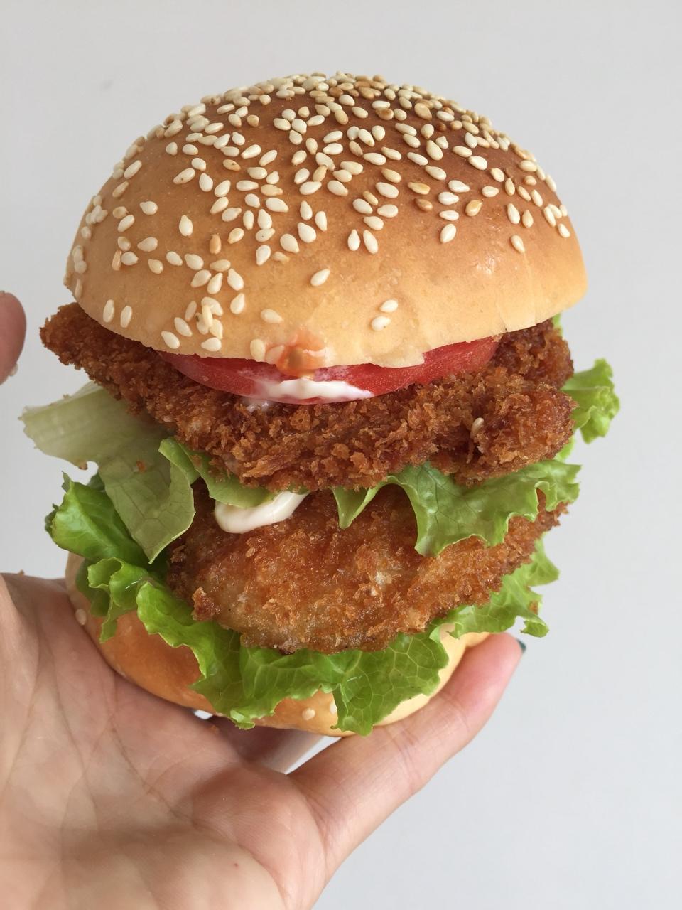 我只为开xin而活y做的花生霸王双层汉堡kfc新款