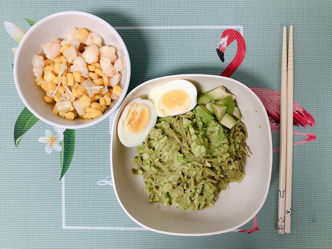 【日式清新一人食】牛油果溏心蛋拌冷荞麦面配无油照烧鸡胸（减脂增肌）