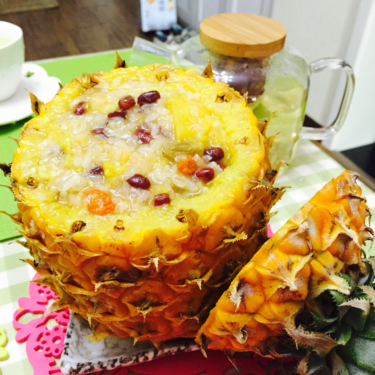 幻幻铃兰做的糯米菠萝饭