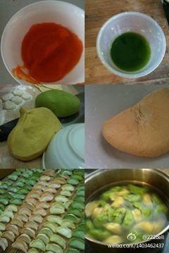 五彩水饺的做法