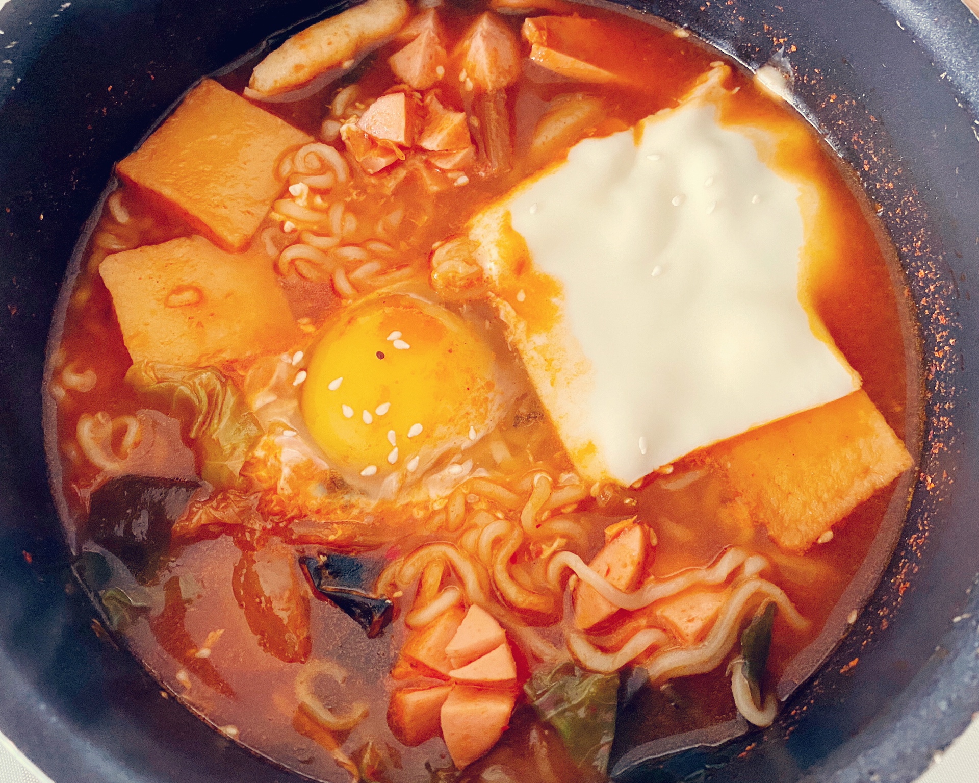 韩式泡菜芝士辛拉面的做法