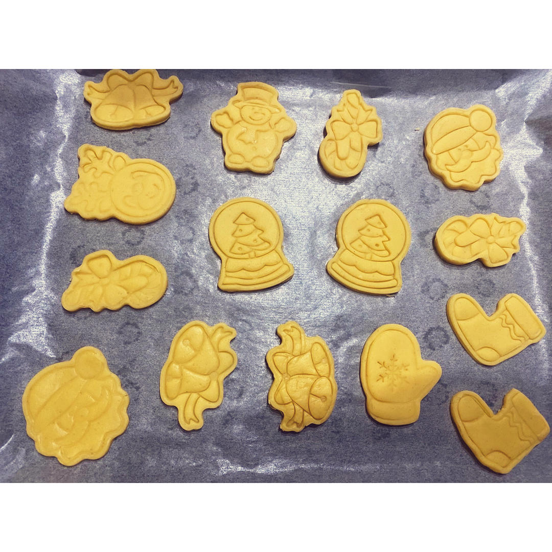 超简单🔥圣诞压纹曲奇饼干🎄原味巧克力抹茶三种口味