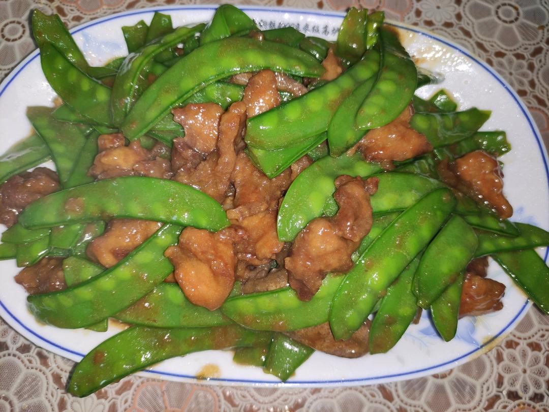 荷兰豆炒肉