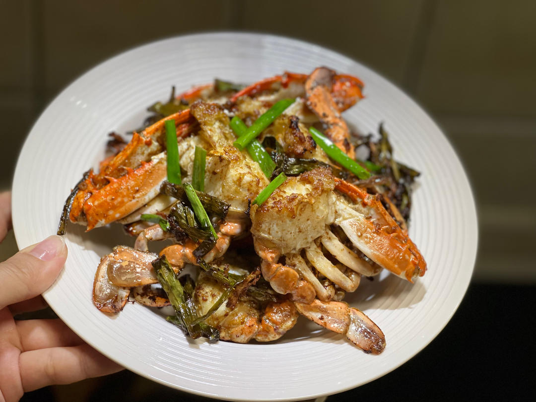 葱姜炒梭子蟹（very easy）