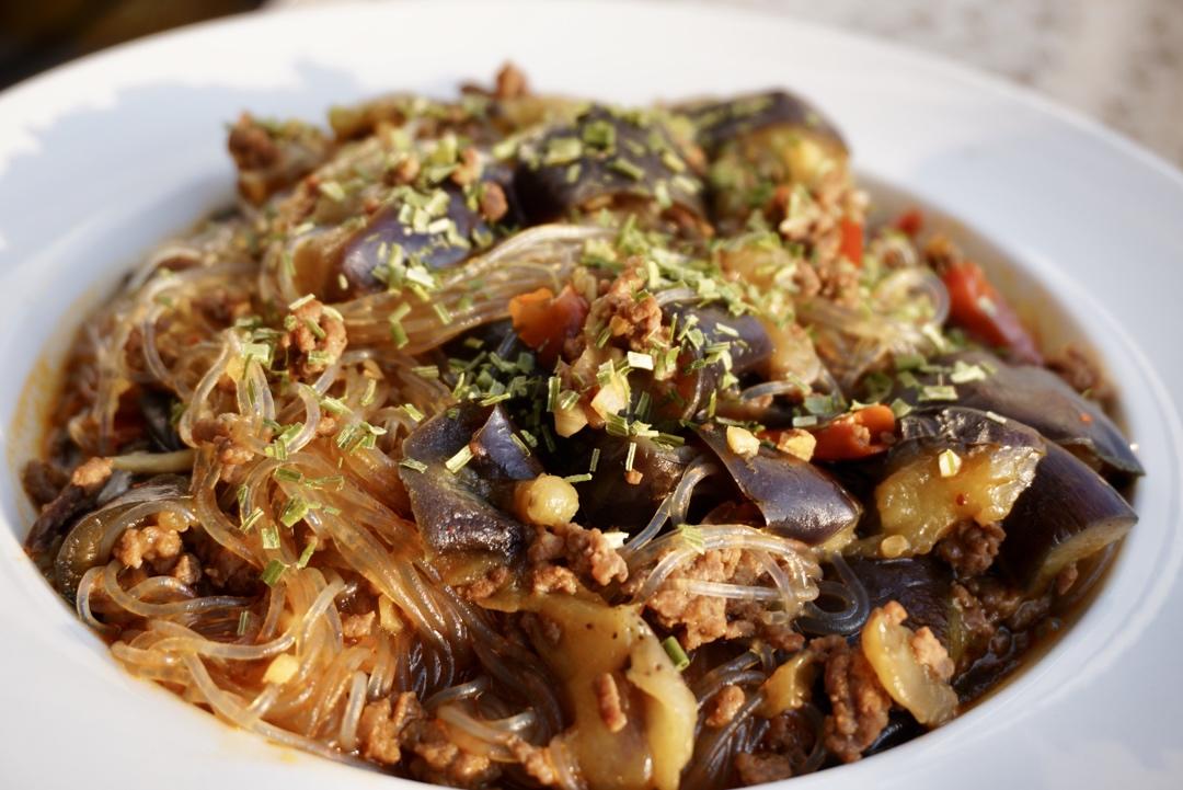 肉末茄子粉丝煲